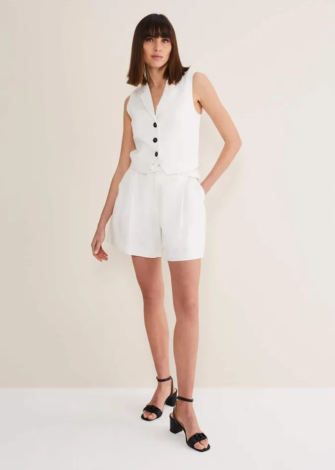 Women Phase Eight Jackets Bianca Waistcoat CoOrd Ivory
