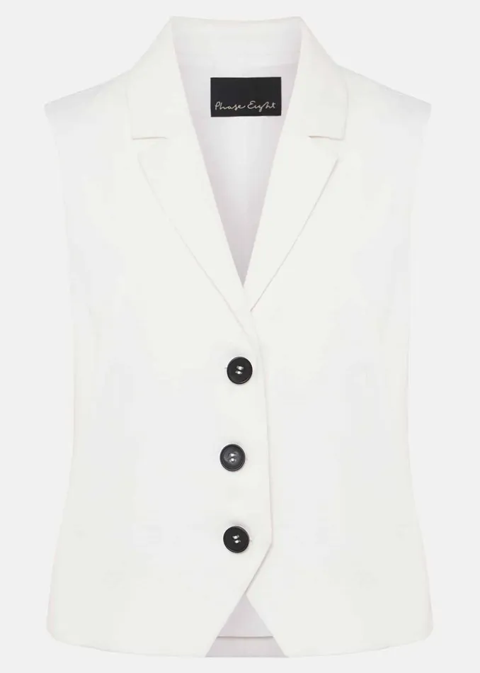 Women Phase Eight Jackets Bianca Waistcoat CoOrd Ivory