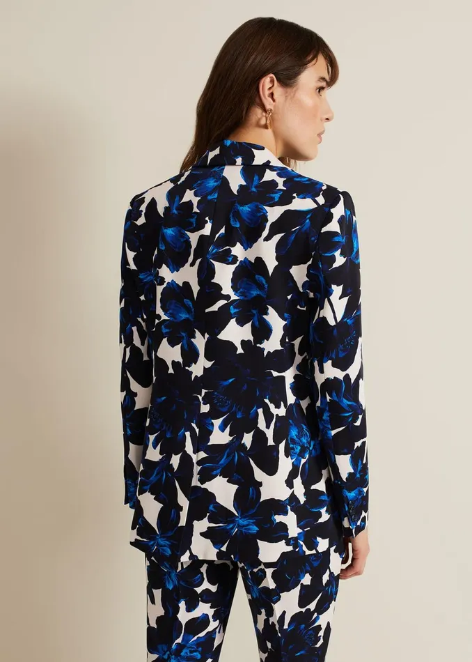 Women Phase Eight Jackets Caddie Floral Suit Jacket Blue