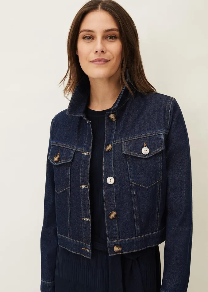 Women Phase Eight Jackets Caitlin Denim Jacket Blue