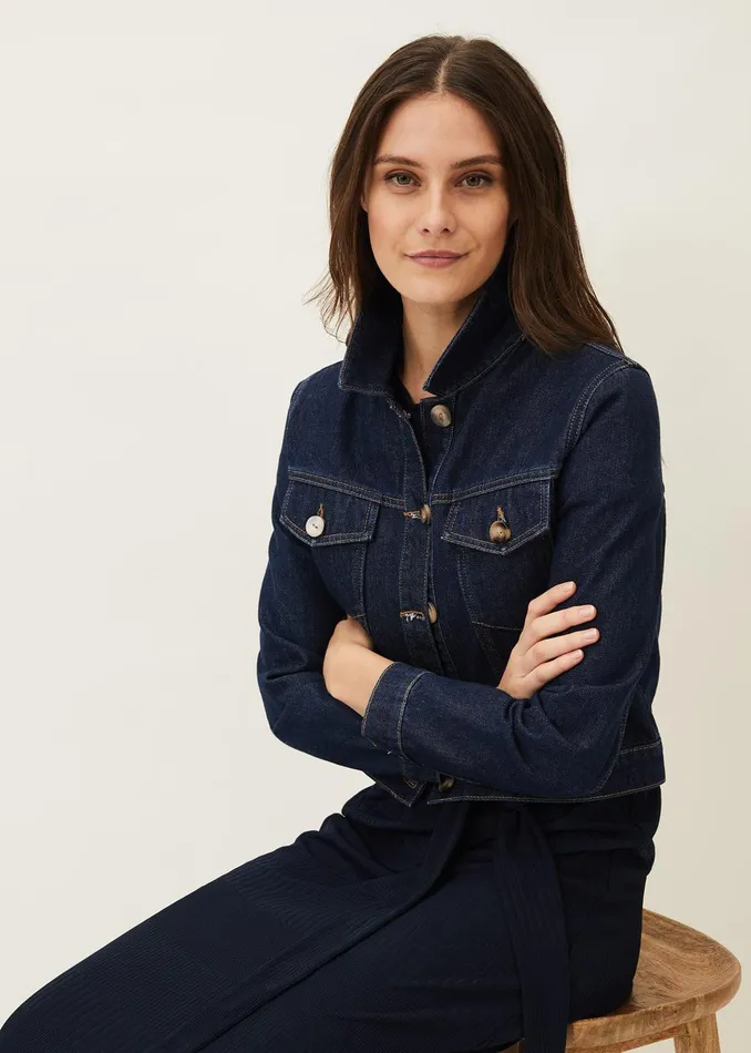 Women Phase Eight Jackets Caitlin Denim Jacket Blue