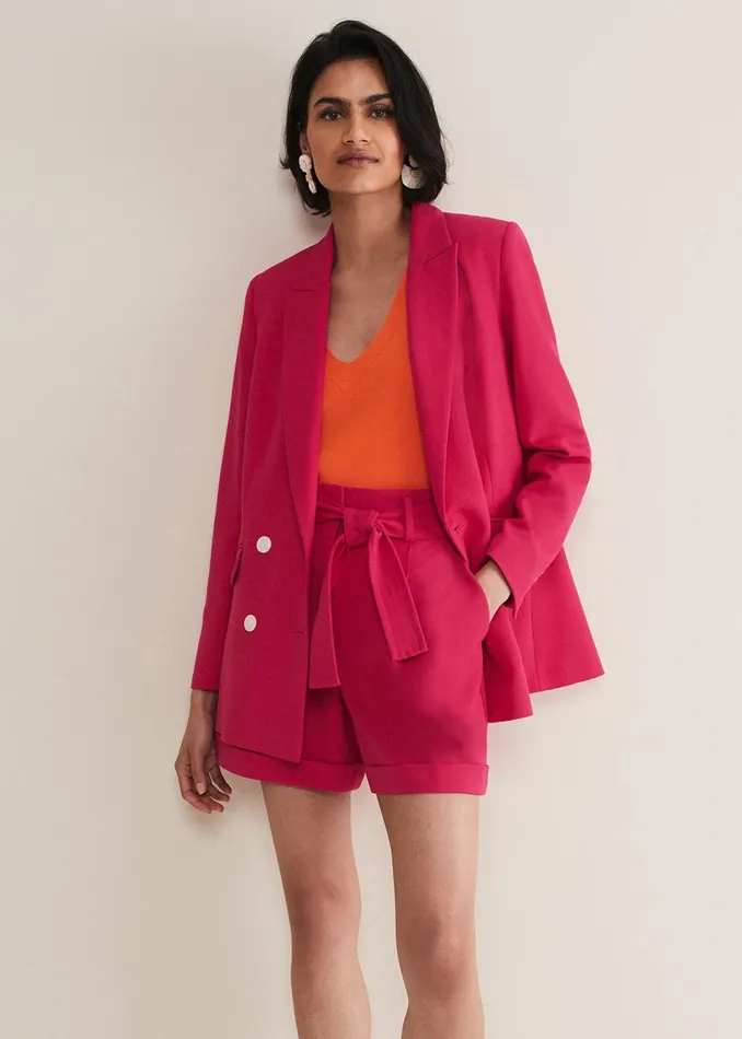 Women Phase Eight Jackets Camilla Pink Blazer Raspberry