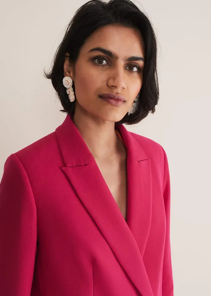 Women Phase Eight Jackets Camilla Pink Blazer Raspberry