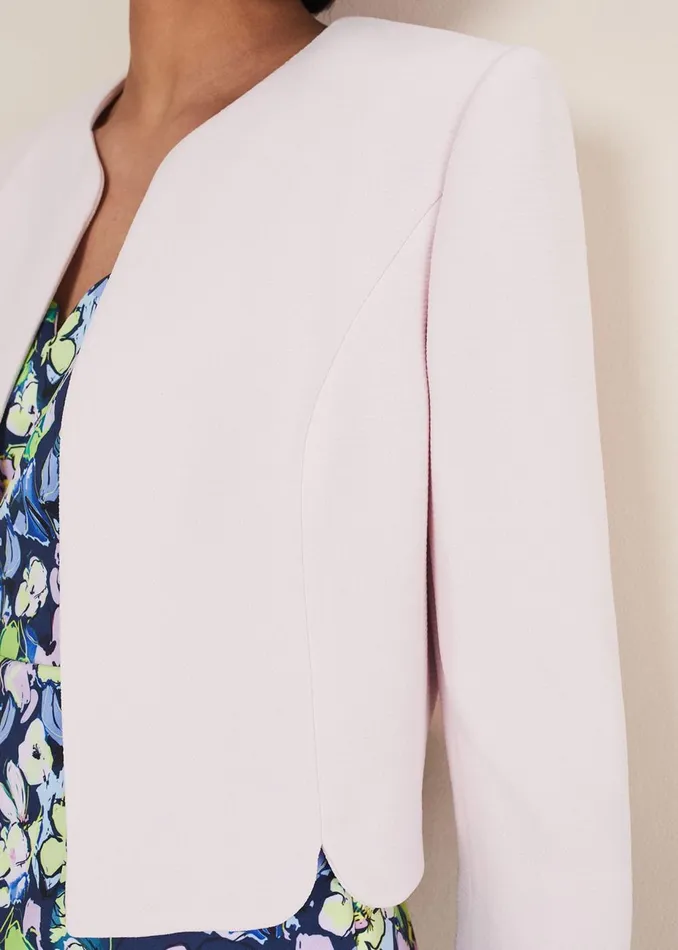 Women Phase Eight Jackets Cara Textured Jacket Misty Mauve