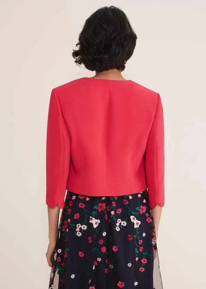Women Phase Eight Jackets Cara Textured Jacket Raspberry