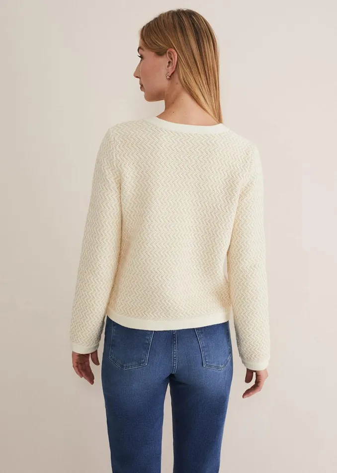 Women Phase Eight Jackets Cove Ribbed Cropped Jacket Neutral
