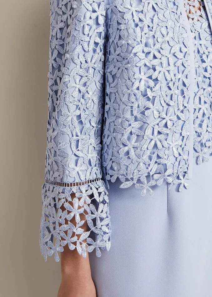 Women Phase Eight Jackets Daisy Lace Jacket Pale Blue