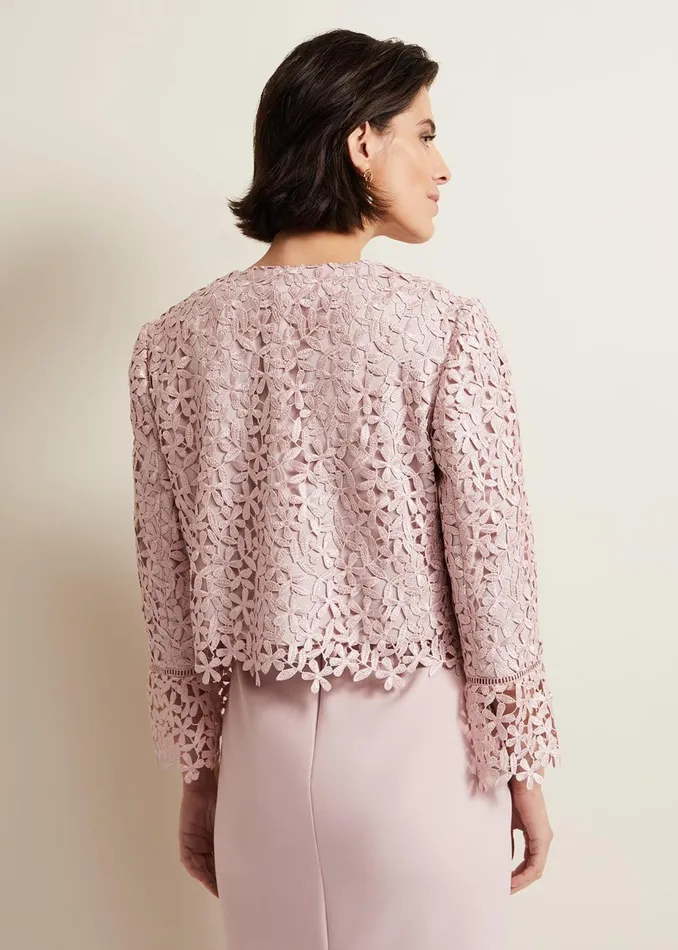 Women Phase Eight Jackets Daisy Lace Jacket Pale Pink