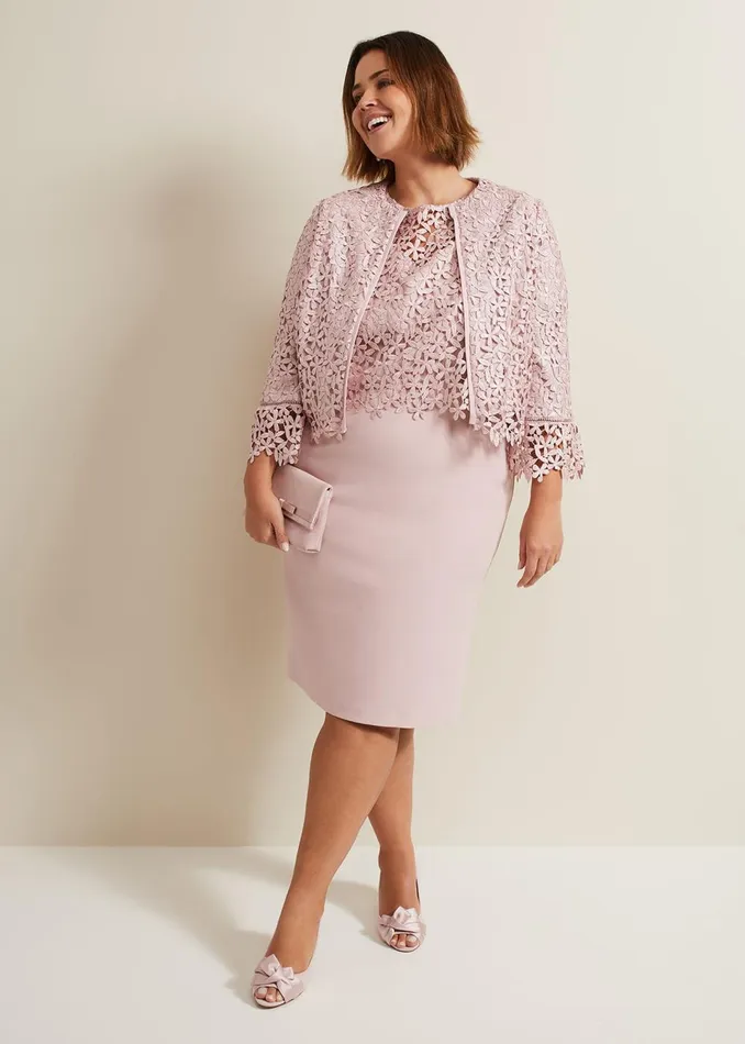 Women Phase Eight Jackets Daisy Lace Jacket Pale Pink