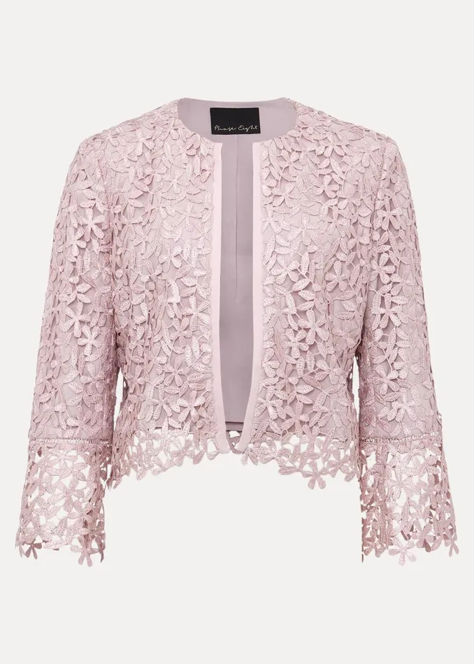 Women Phase Eight Jackets Daisy Lace Jacket Pale Pink