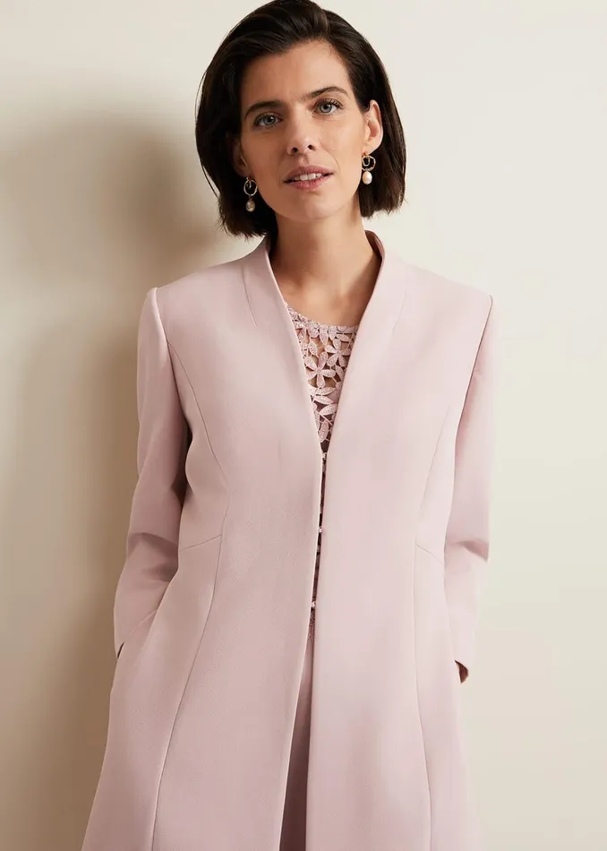 Women Phase Eight Jackets Daisy Tailored Coat Pale Pink