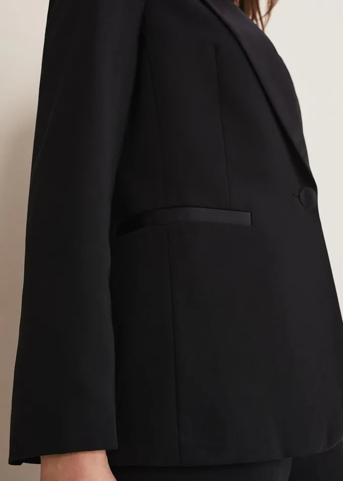 Women Phase Eight Jackets Elandra Black Tux Blazer Black