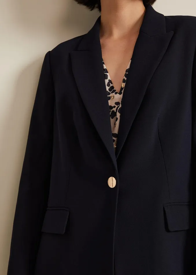 Women Phase Eight Jackets Elandra Navy Tux Blazer Navy