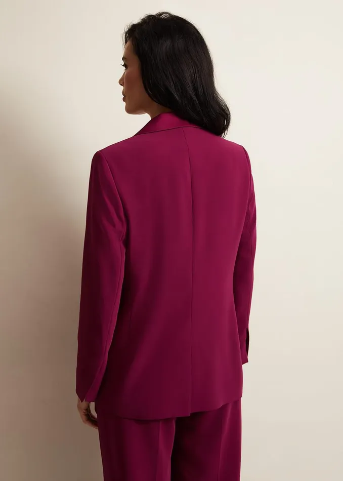 Women Phase Eight Jackets Elandra Tux Blazer Burgundy