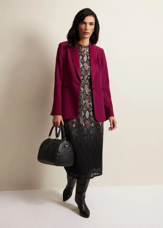 Women Phase Eight Jackets Elandra Tux Blazer Burgundy