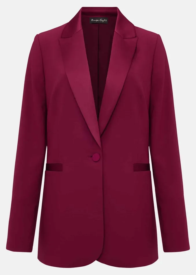 Women Phase Eight Jackets Elandra Tux Blazer Burgundy