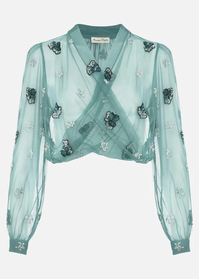 Women Phase Eight Jackets Fi Beaded Cover Up Light Green