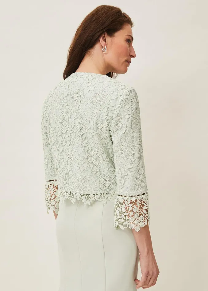 Women Phase Eight Jackets Georgia Lace Jacket Spearmint