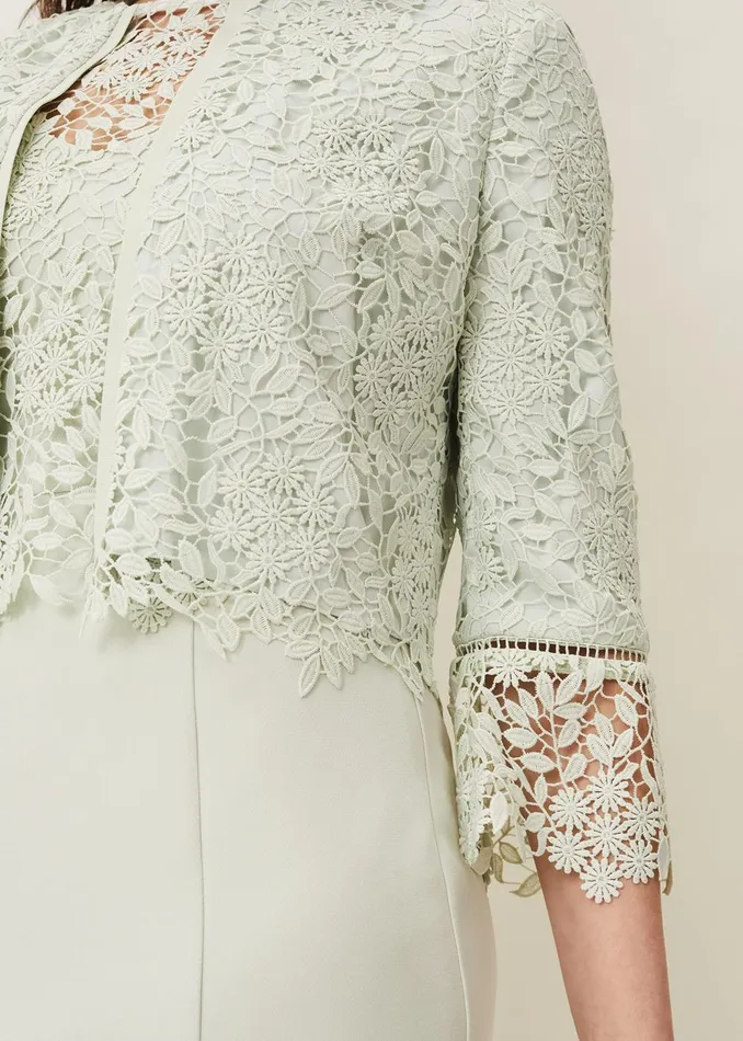 Women Phase Eight Jackets Georgia Lace Jacket Spearmint