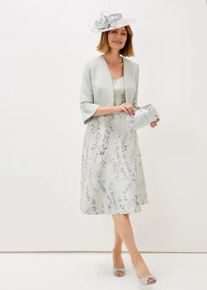 Women Phase Eight Jackets Inez Frill Cuff Occasion Jacket Eau De Nil