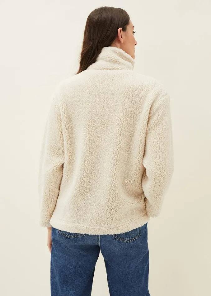 Women Phase Eight Jackets Ione Borg Zip Jacket Cream