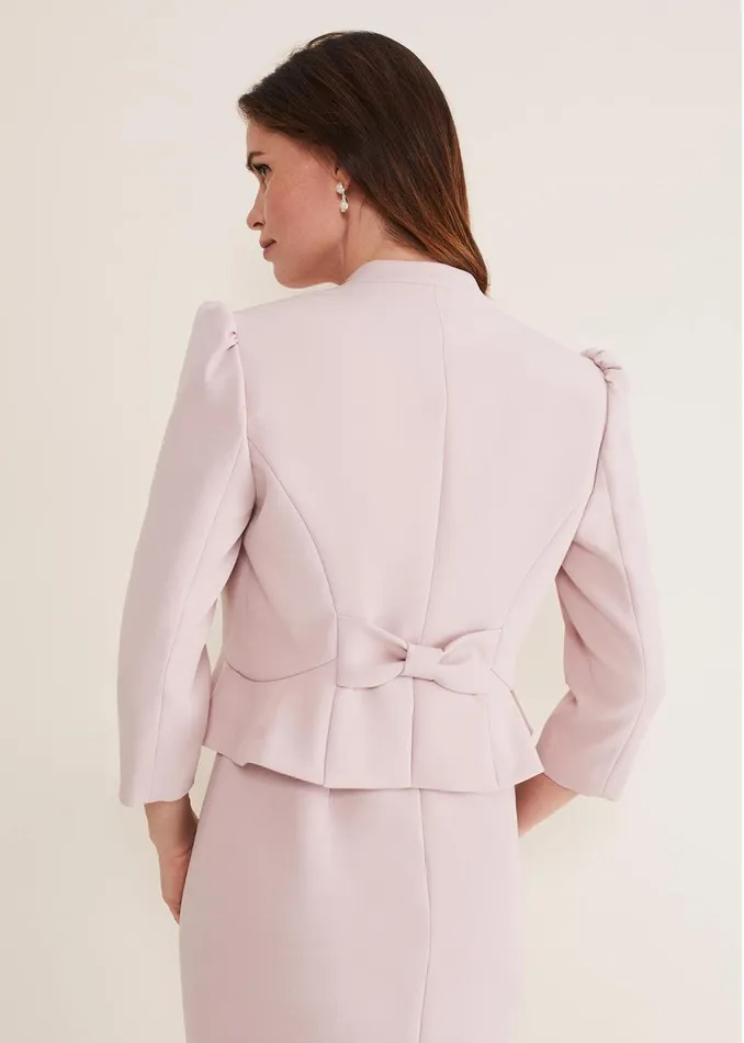 Women Phase Eight Jackets Isabella Bow Jacket Antique Rose