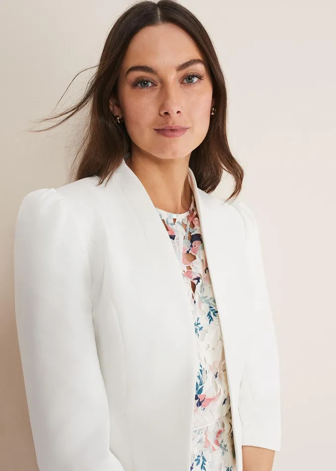 Women Phase Eight Jackets Isabella Bow Jacket Ivory