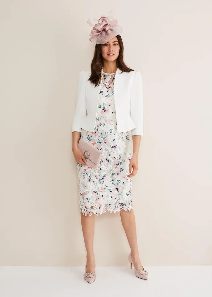Women Phase Eight Jackets Isabella Bow Jacket Ivory