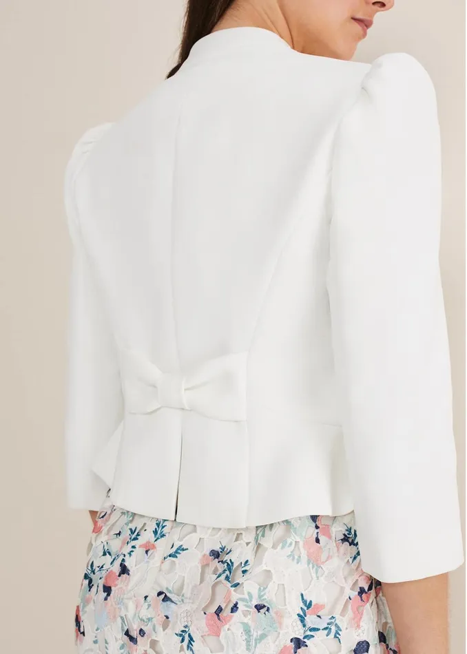Women Phase Eight Jackets Isabella Bow Jacket Ivory