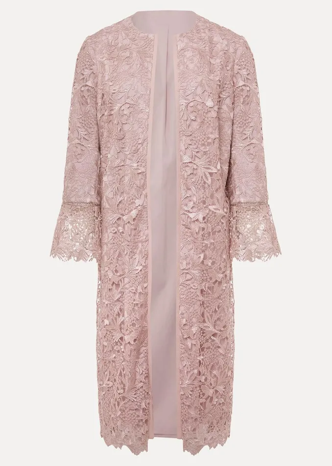 Women Phase Eight Jackets Isabella Lace Coat Antique Rose