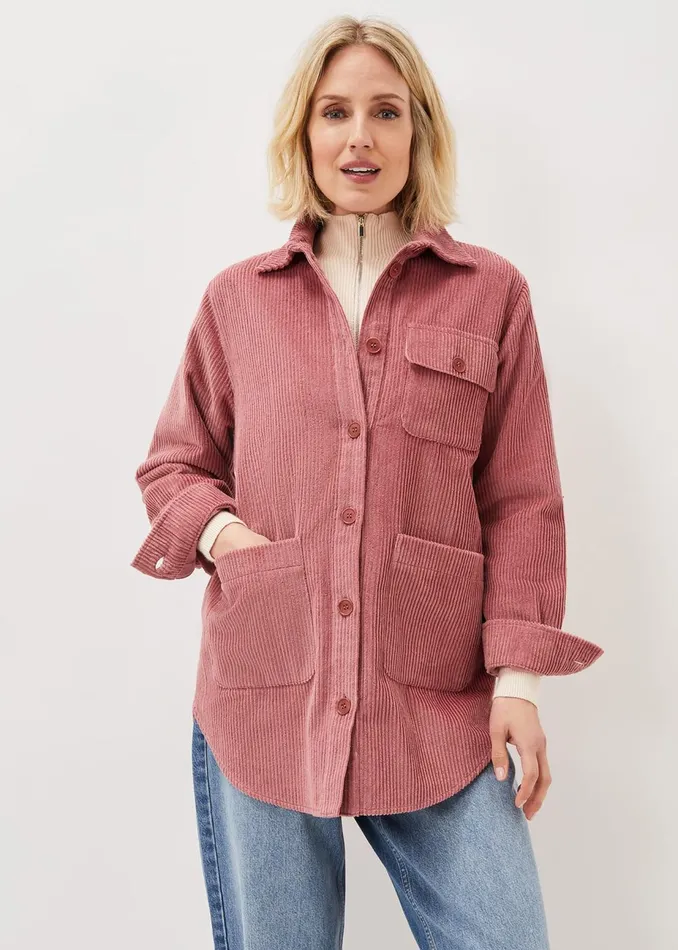 Women Phase Eight Jackets Katrina Cord Shacket Rose