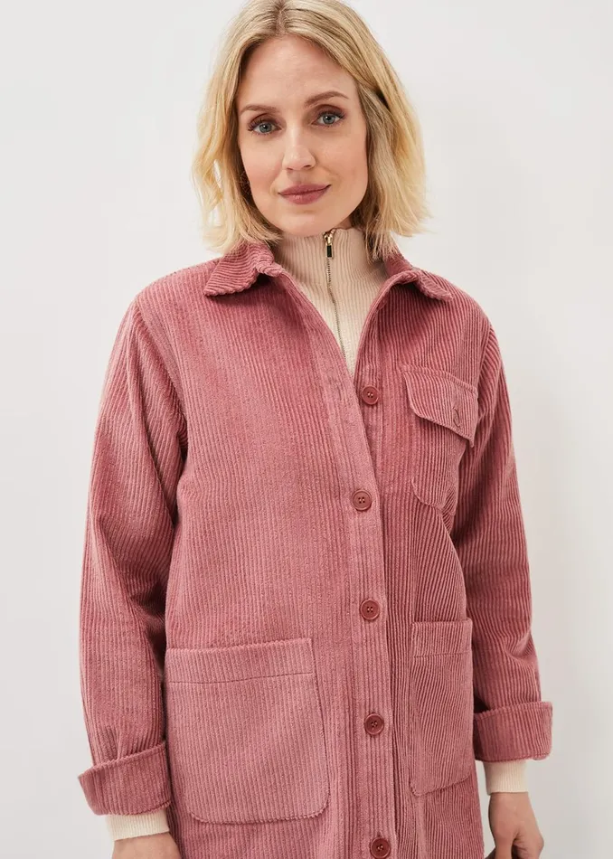 Women Phase Eight Jackets Katrina Cord Shacket Rose