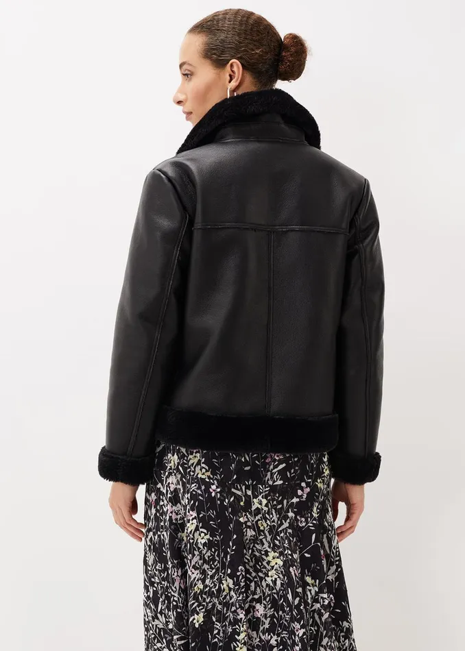 Women Phase Eight Jackets Kya Aviator Jacket Black