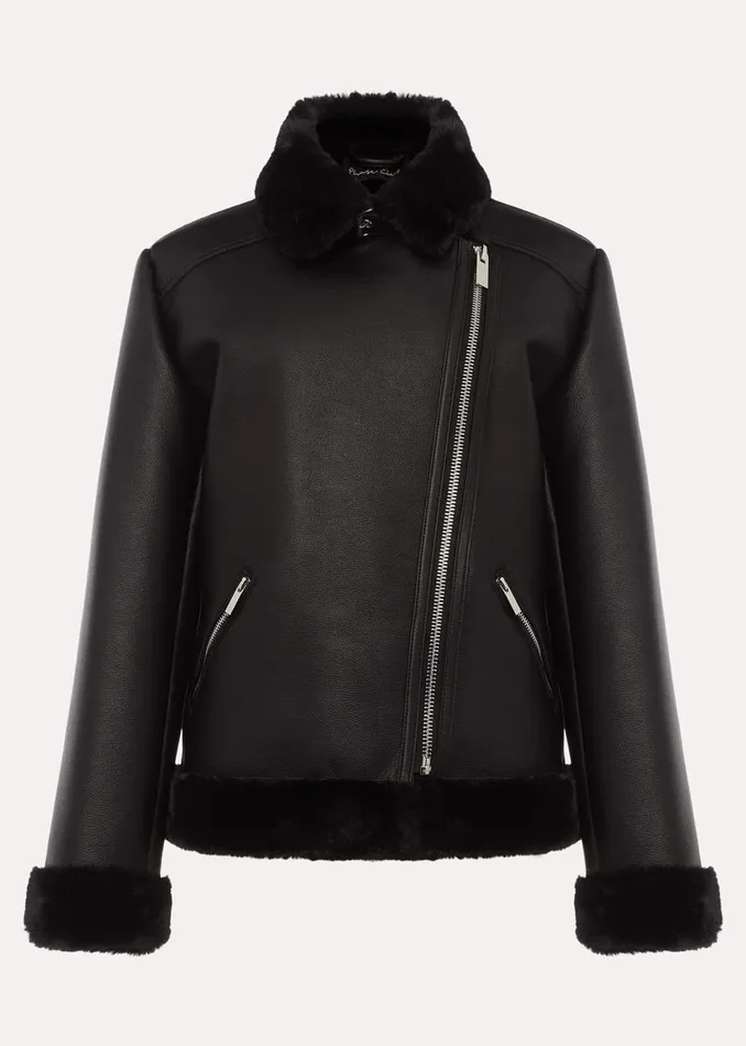 Women Phase Eight Jackets Kya Aviator Jacket Black