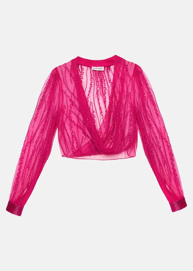 Women Phase Eight Jackets Lila Beaded Cover Up Fuchsia