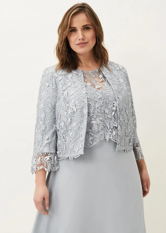 Women Phase Eight Jackets Luisa Lace Occasion Jacket Mineral