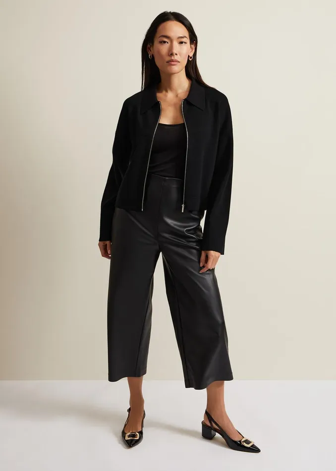 Women Phase Eight Jackets Maisie Zip Jacket Black
