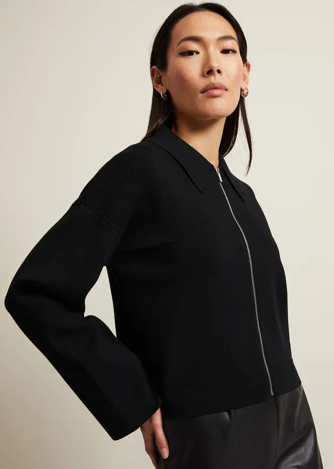 Women Phase Eight Jackets Maisie Zip Jacket Black