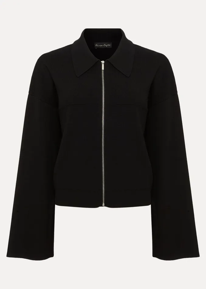 Women Phase Eight Jackets Maisie Zip Jacket Black