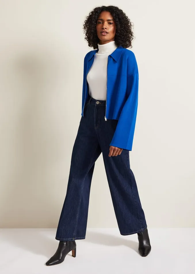 Women Phase Eight Jackets Maisie Zip Jacket Cobalt
