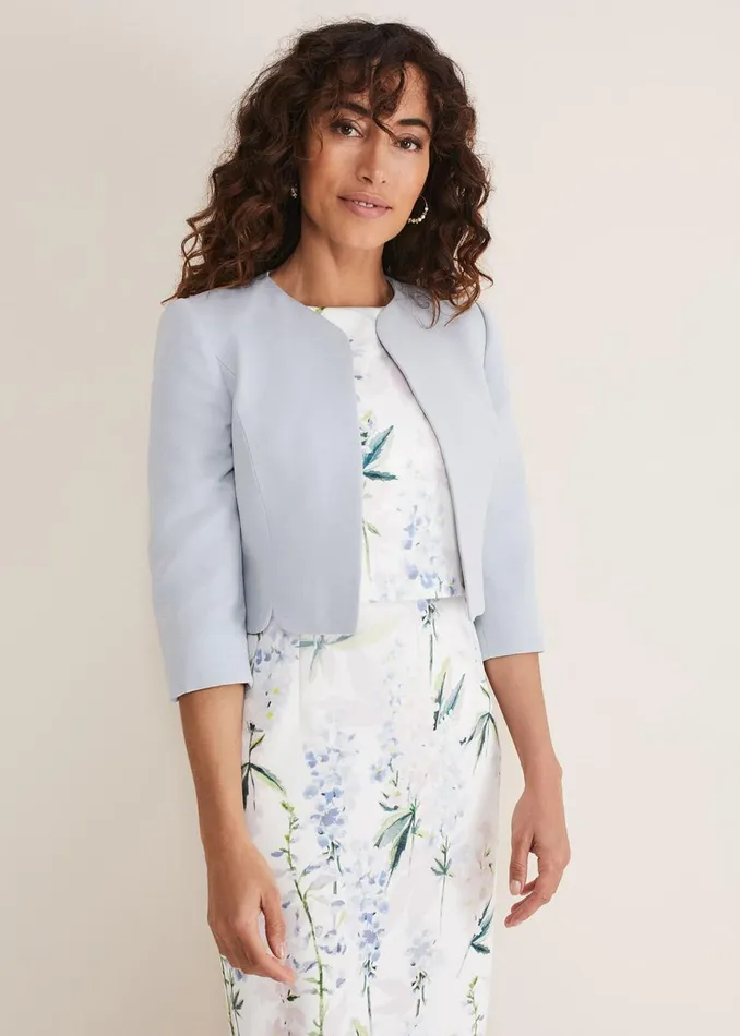 Women Phase Eight Jackets Maria Textured Jacklet Mineral