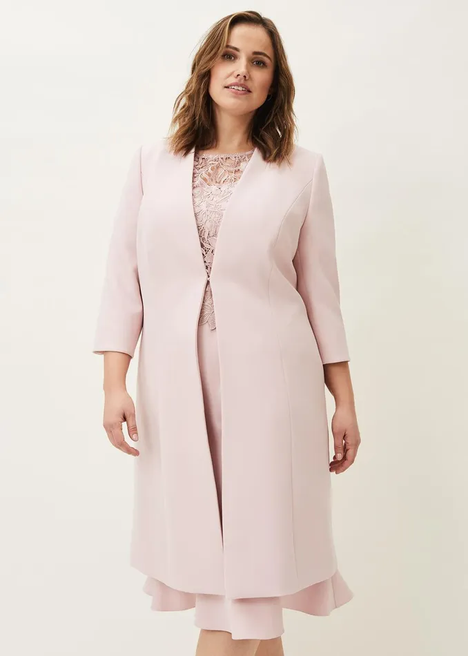 Women Phase Eight Jackets Melissa Longline Occasion Jacket Pearl