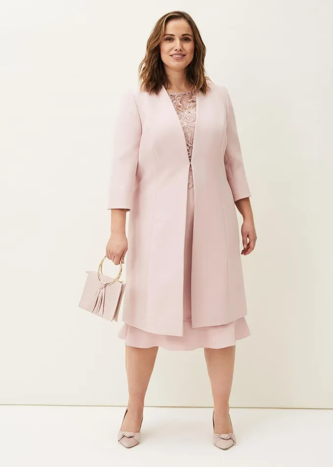 Women Phase Eight Jackets Melissa Longline Occasion Jacket Pearl