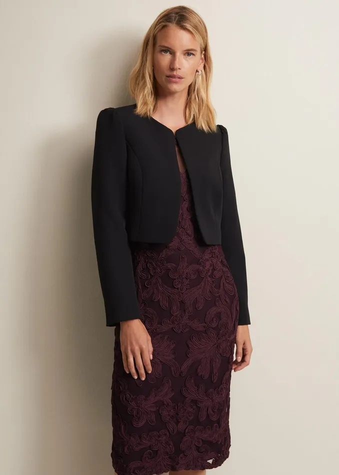 Women Phase Eight Jackets Nina Black Occasion Jacket Black