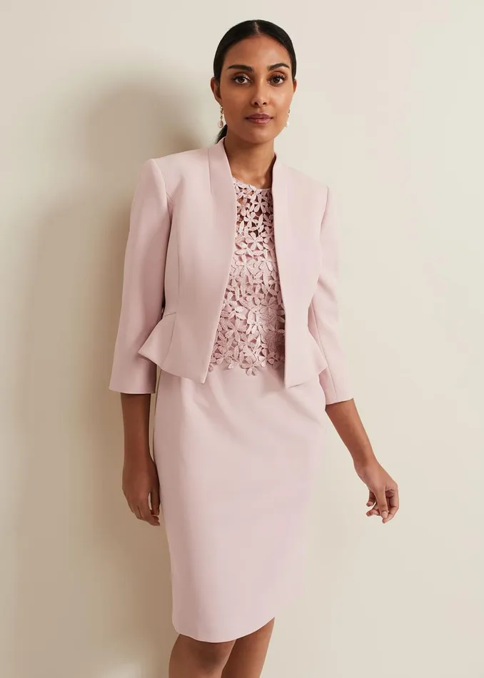 Women Phase Eight Jackets Petite Daisy Jacket Pale Pink