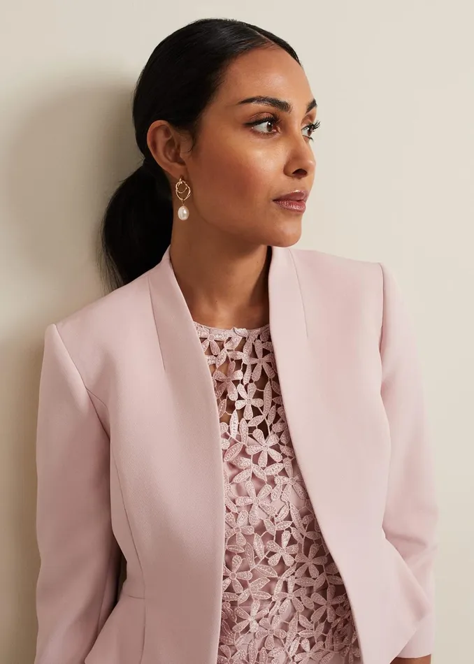 Women Phase Eight Jackets Petite Daisy Jacket Pale Pink