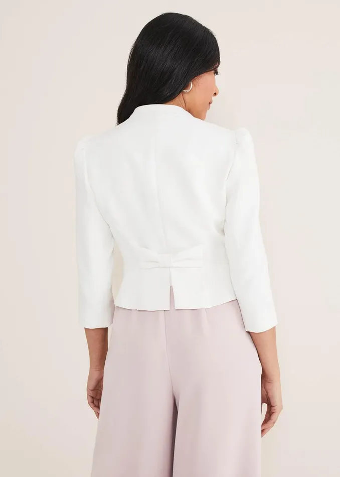 Women Phase Eight Jackets Petite Isabella Bow Jacket Ivory