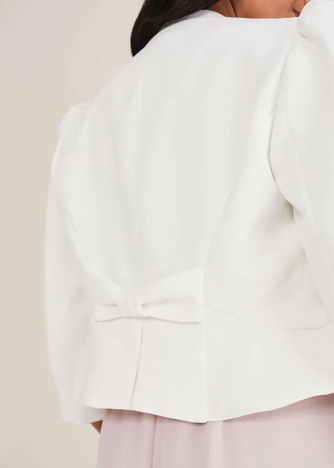 Women Phase Eight Jackets Petite Isabella Bow Jacket Ivory