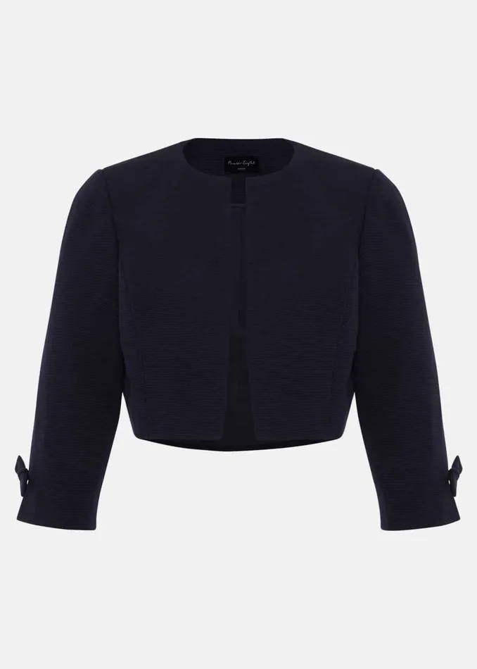 Women Phase Eight Jackets Petite Zoelle Bow Jacket Navy