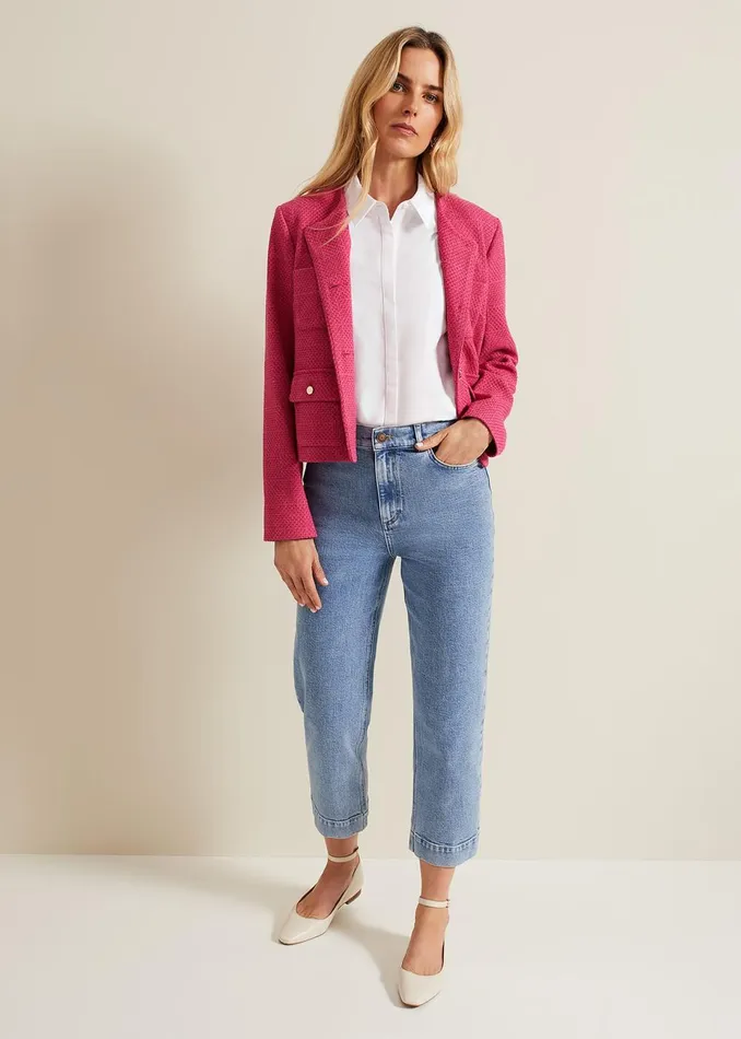 Women Phase Eight Jackets Ripley Pink Boucle Jacket Pink